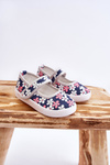 Children's ballerinas in flowers navy blue-Grey Noah