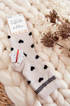 Women's Warm Socks With Hearts Light Grey