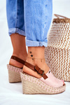 Women's Sandals On Wedge Heel Big Star Pink FF274984