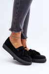 Women's Black Fringed Espadrilles Elorvia