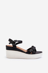 Black Wedge Sandals Esinna