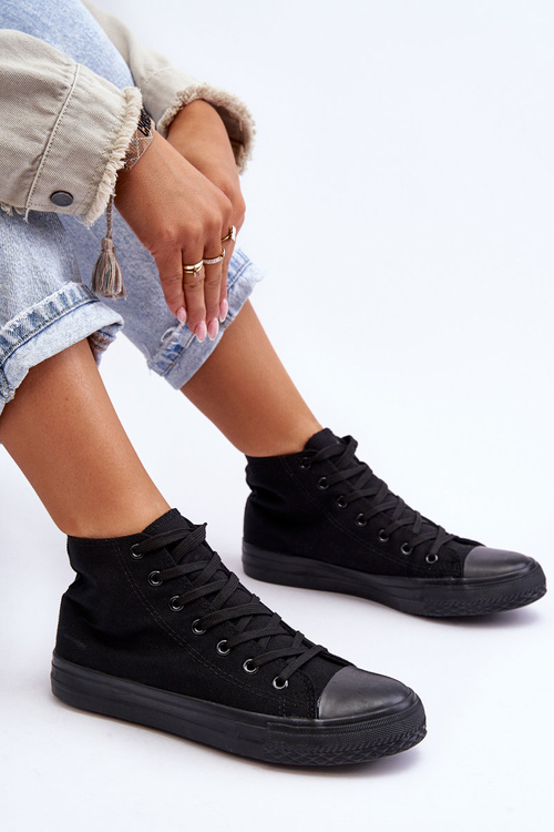 Women's Black Sneakers Socerio