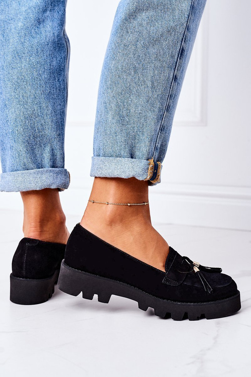 Suede Moccasins Lewski Shoes 3053 Black