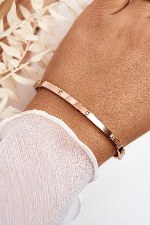 Steel Bracelet with Cubic Zirconia Rose Gold Lauren