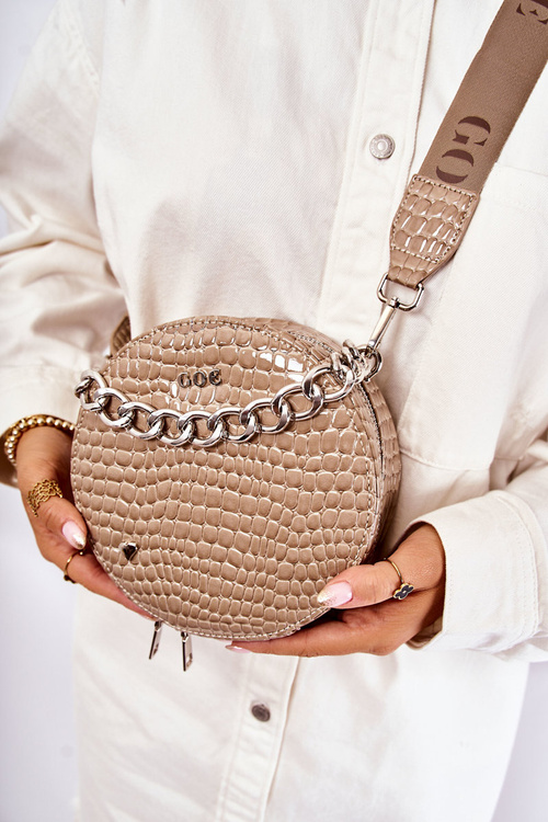 Torebka Kuferek Damska Beżowa GOE ZNJ026