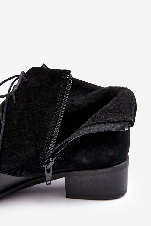 Stylish Women's Lace-up Boots Black Kefora