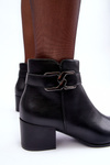 Women's Heeled Boots With Ornament Black Janeya