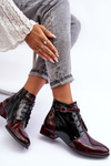 Women's Leather Boots Shoes Maciejka 5743A-23 Burgundy
