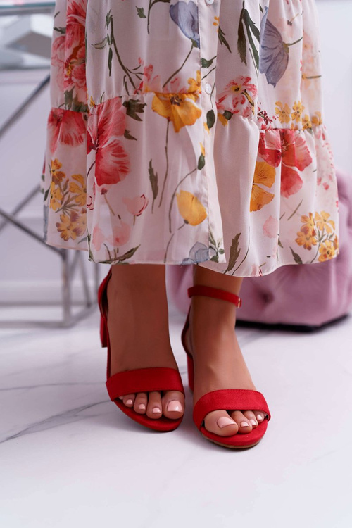 Women's Stiletto Sandals Red Zephira