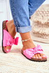 Flip Flops On Cork Sole Neon Fuchsia Wendy