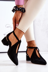 Suede Pumps On A Heel Laura Messi 2309 Black