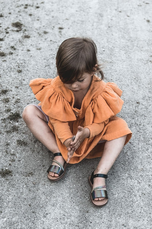 Children's Sandals With Sequins Black Blake