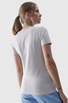 Women's Smooth T-Shirt With Logo Gray 4F