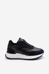Women's Platform Sport Shoes Black and White Henley