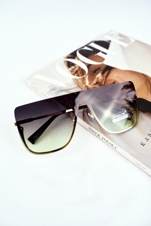 Women's Sunglasses Gold Prius PRE-37 Green Gradient 