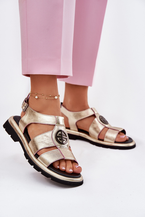 Leather Women's Sandals Patent With Decorative Detail Artiker 56C0691 Black