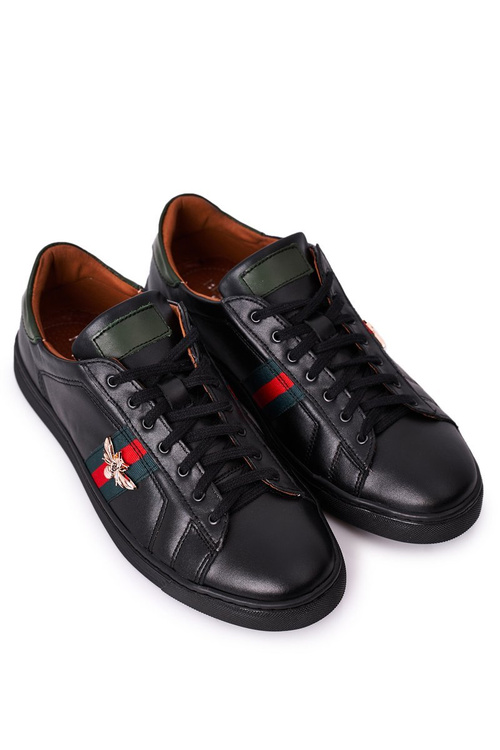 Men's Leather Shoes Trainers BEDNAREK Black
