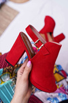 Women's Stiletto Sandals Open Toe Red Montree