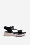 Women's Comfortable Black Velcro Sandals Eladora
