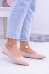Powder Pink Ballerinas with Mami Pointed Bracelet