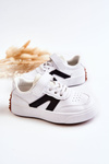 Children's Leather Low Sport Shoes Black And White Jessie