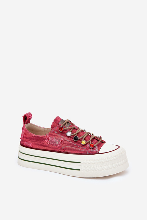 Women's Platform Sneakers Red GOE RR2N4104