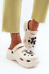 Women's Lightweight Foam Slides on Chunky Sole White Matirra