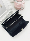 Large Ladies Black Wallet with Heart