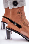 Transparent Heels Sandals Black SBarski MR1037-43