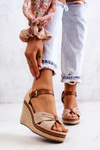 Women's Sandals On Wedge Big Star JJ274939 Beige