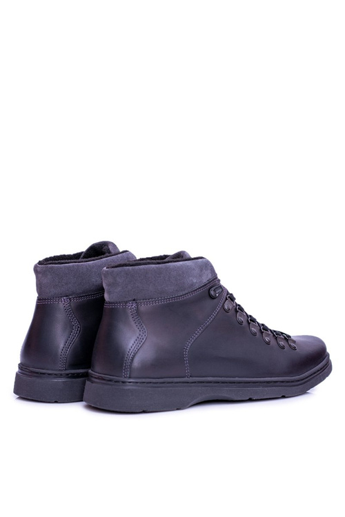 Neex Black Leather Men's Warmed Boots Timmo Sneakers