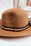 Women's Hat Panama 100% Paper Camel Gold fly