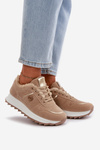 Women's Sports Shoes Insulated With Fur On Platform Khaki Lerisas