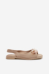 Women's Sandals with Decorations S.Barski KV27-004 Beige