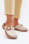 Women's Slippers With Buckle Inblu Beige TF000001