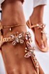 Women's Sandals Flip-Flops With Decorative Butterflies Orange Lonnie