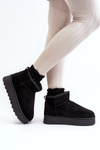 Women's Snow Boots On Platform Lined With Fur Black Xamella