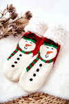 Long Socks Christmas Pattern Snowman Red