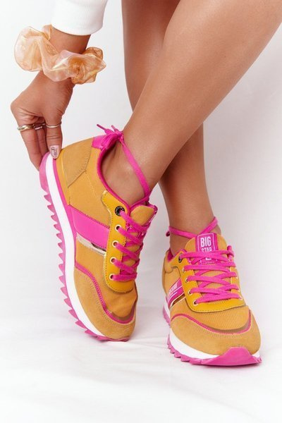 Buty Sportowe Memory Foam Big Star Żółte HH274273
