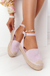 Espadrilles On A Straw Platform Purple Bali