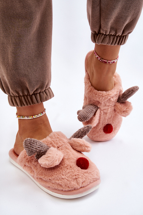 Papcie Damskie Futerko Renifer Różowe Sopya