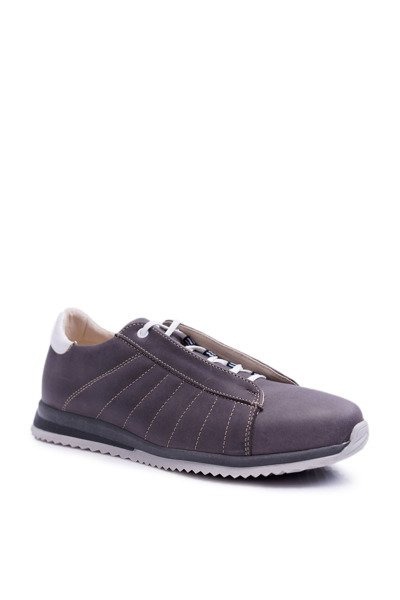 Men's Bednarek Leather Sport Shoes Grey Geos