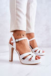 Elegant Sandals On A Block Heel White Anastasia