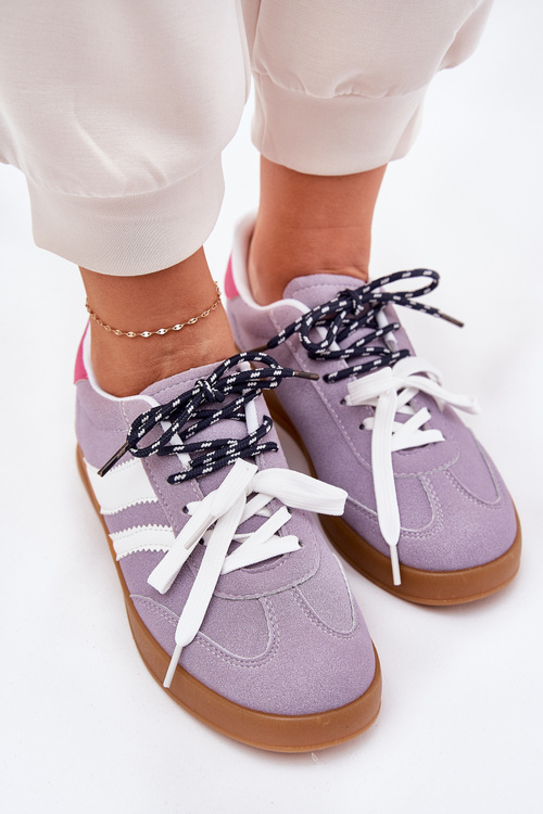 Low Women's Sneakers With Double Lacing Purple Ventus