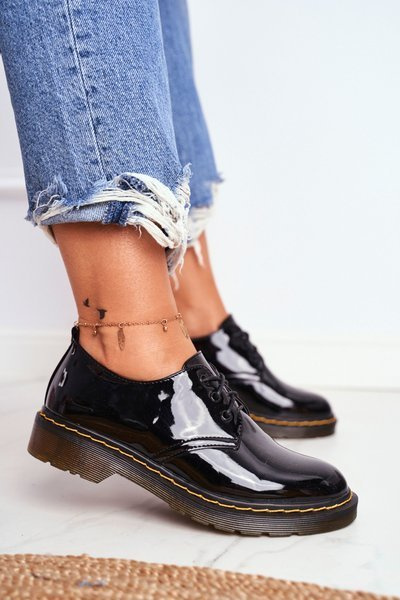 Damskie Półbuty Lakierowane Czarne Do It Better!