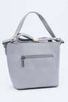 Women's Grey Silver Handbag Sack Monnari