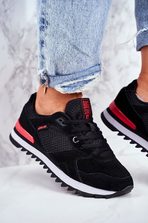 Women's Sport Shoes Sneakers Big Star Black GG274524