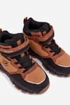 Children's Winter Trekking Shoes with Velcro Lined Camel Miravie
