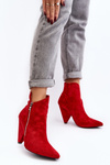 Asymmetrical Boots with Heels Lu Boo Red