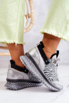 Sneakersy Damskie Skórzane Szare Maciejka 04916-03